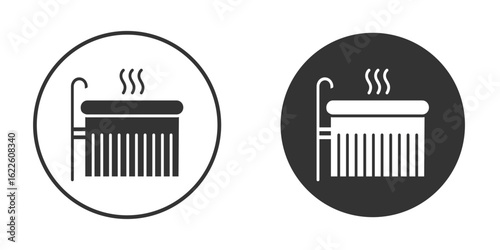 Hot tub icon in glyph style for web Design. UI UX icons