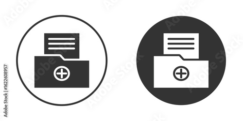 File medical icon in glyph style for web Design. UI UX icons