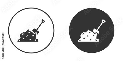 Digging icon in glyph style for web Design. UI UX icons
