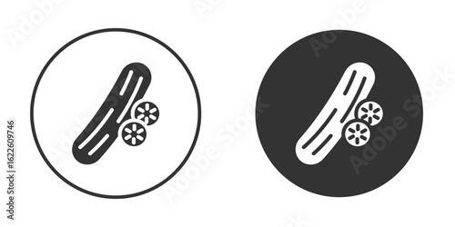 Cucumber icon in glyph style for web Design. UI UX icons