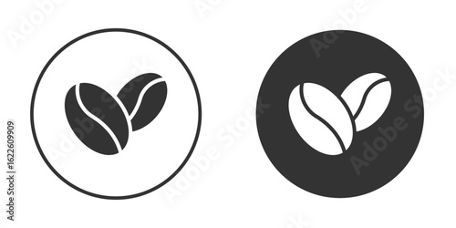 Coffee beans icon in glyph style for web Design. UI UX icons