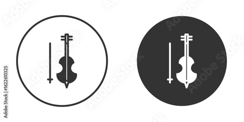Cello icon in glyph style for web Design. UI UX icons