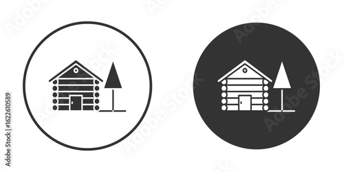 Cabin icon in glyph style for web Design. UI UX icons