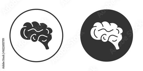 Brain icon in glyph style for web Design. UI UX icons