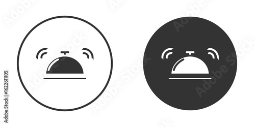 Bell concierge icon in glyph style for web Design. UI UX icons