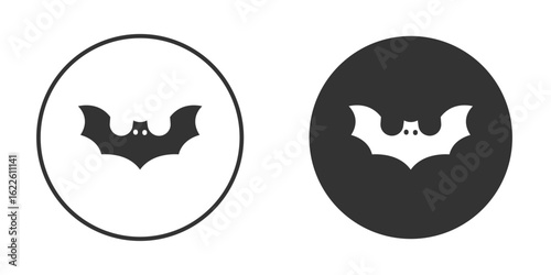 Bat icon in glyph style for web Design. UI UX icons