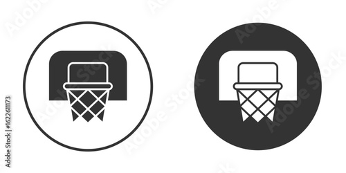 Basketball hoop icon in glyph style for web Design. UI UX icons