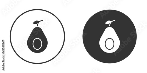 Avocado icon in glyph style for web Design. UI UX icons
