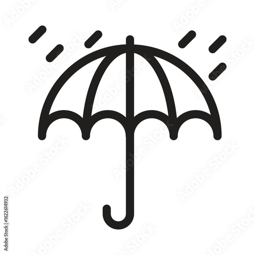 Raining Vector outline icon. Eps 10 file