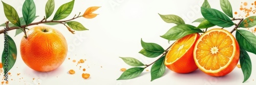 Mandarin orange watercolor Botanical illustration, spiral peel design , fruit, tshirt