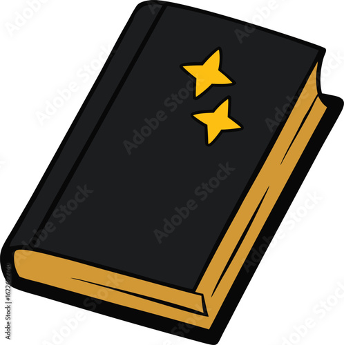 black magic book on transparent background