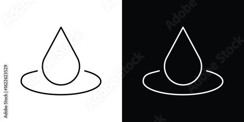 Drop icon vector logo outline. thin line symbols