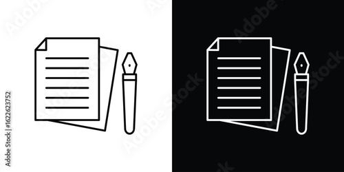 Wills and trusts icon vector logo outline. thin line symbols