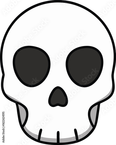 digital skull on transparent background