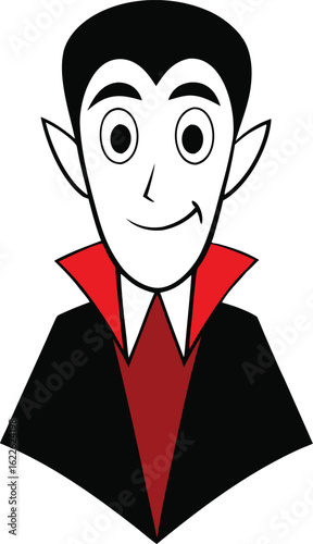 elegant vampire on transparent background