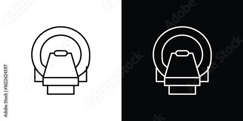 Tomography icon vector logo outline. thin line symbols