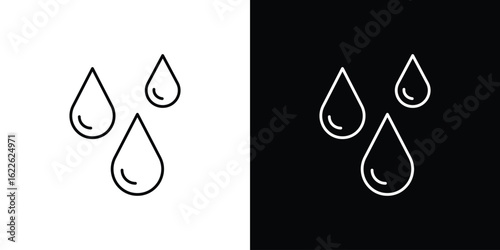 Tear drop icon vector logo outline. thin line symbols