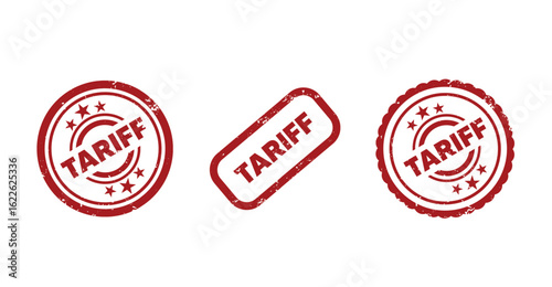 Set of Tariff Stamp isolated on white background vector