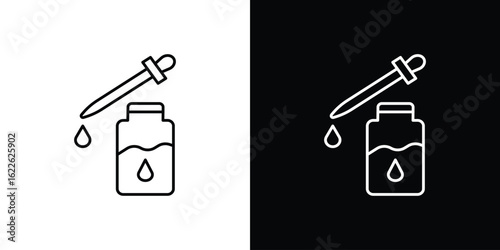 Serum icon vector logo outline. thin line symbols