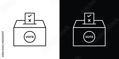 Referendum icon vector logo outline. thin line symbols
