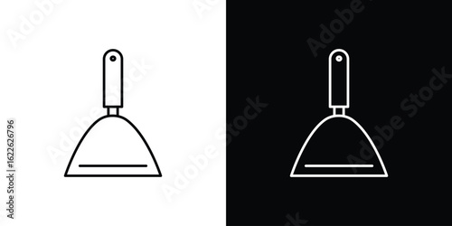 Putty knife icon vector logo outline. thin line symbols