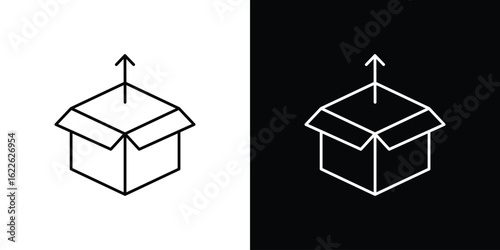 Product release icon vector logo outline. thin line symbols