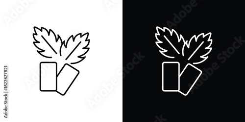 Mint gum icon vector logo outline. thin line symbols