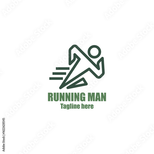 Running man logo vector design. Perfect for your business and corporate identity