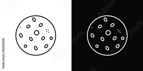Leukemia icon vector logo outline. thin line symbols