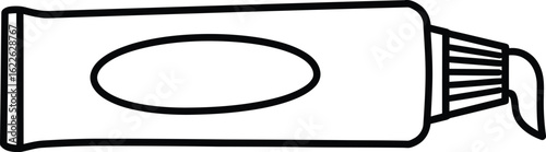 A Tube of Toothpaste: A minimalist sketch portrays a tube of toothpaste, representing hygiene.