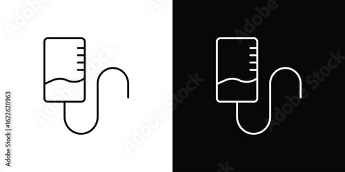 Intravenous icon vector logo outline. thin line symbols