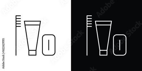 hygiene kit icon vector logo outline. thin line symbols