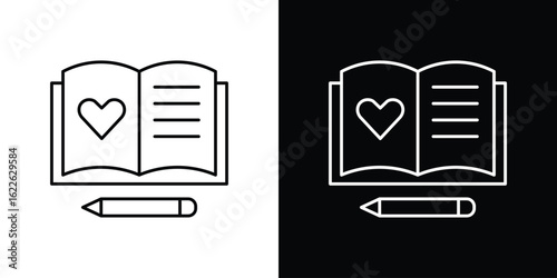 Guests book icon vector logo outline. thin line symbols