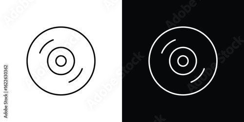 DVD icon vector logo outline. thin line symbols