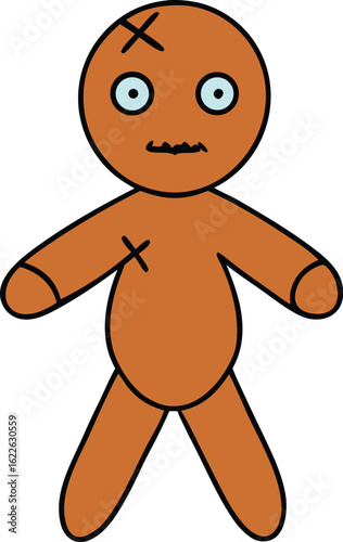 voodoo doll on transparent background