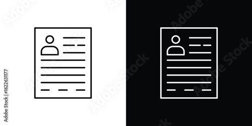 Criminal record icon vector logo outline. thin line symbols