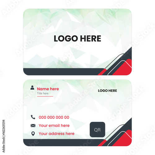 Business card design template, Clean professional business card template, visiting card, business card template.
