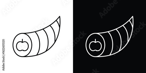 Cornucopia icon vector logo outline. thin line symbols