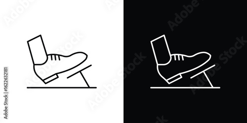 car pedal icon vector logo outline. thin line symbols