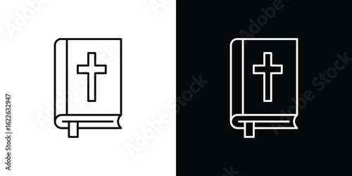 Bible icon vector logo outline. thin line symbols