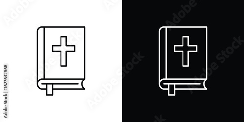 Bible icon vector logo outline. thin line symbols