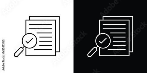 Auditors icon vector logo outline. thin line symbols