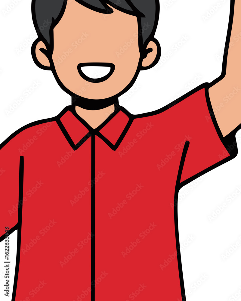 Indonesian Youth Holding National Flag Vector Illustration Indonesian Youth Holding National Flag Vector Illustration