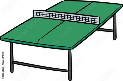 Illustration of table tennis table
