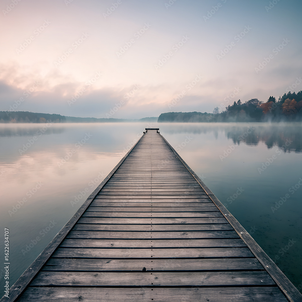 Obraz premium pier on the lake