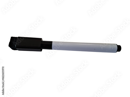 Whiteboard marker with eraser tip isolated in white