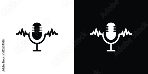 Voice recognition icon set Vector Design for mobile concept and web design.