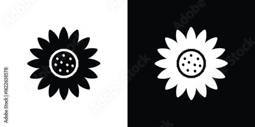 Sunflower icon set Vector Design for mobile concept and web design.