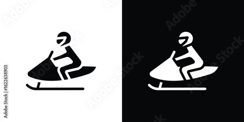 Snowmobile sport icon set Vector Design for mobile concept and web design.
