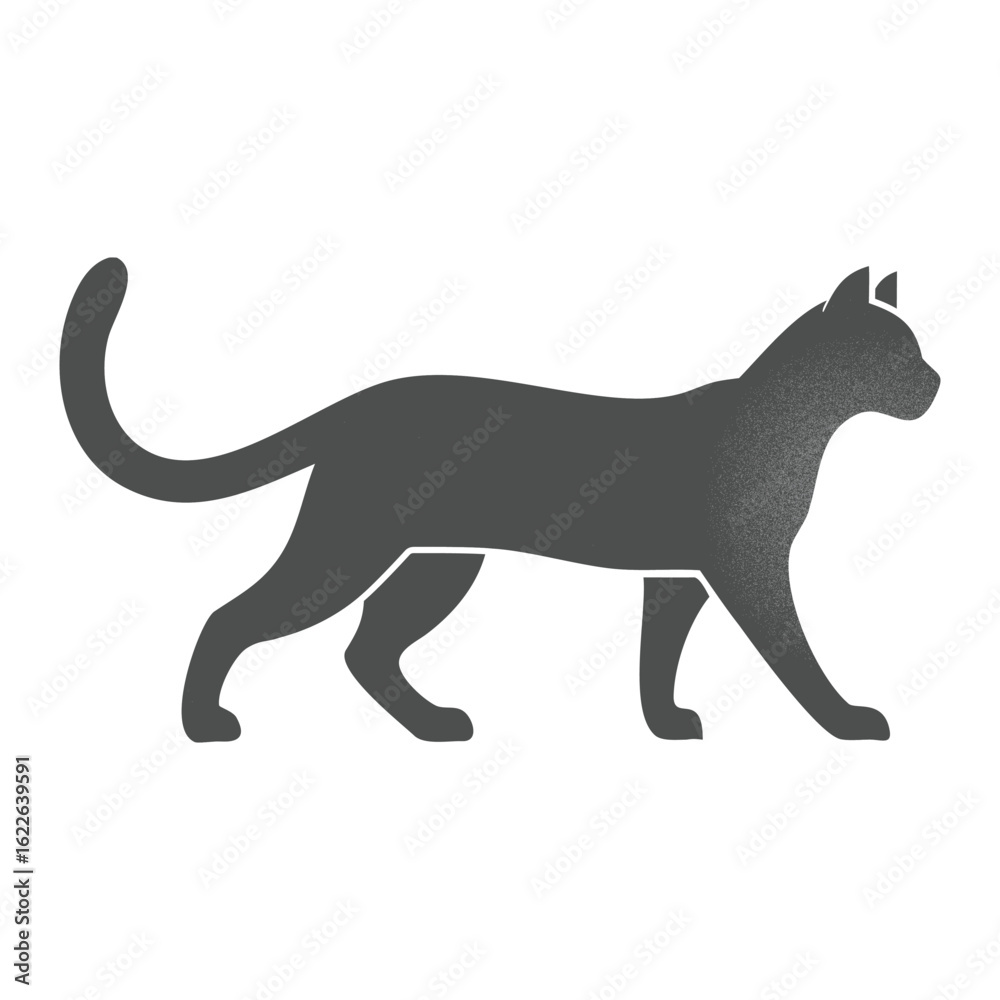 Fototapeta premium Cat silhouette vector art illustration
